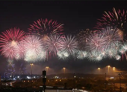 禹城市焰火晚会